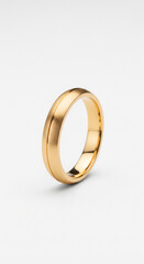 Gold Wedding Ring with Brushed Finish