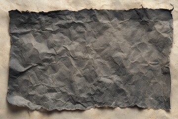 Vintage dark textured paper with worn edges and soft creases on a light background, evoking a sense of nostalgia and the charm of handmade craftsmanship