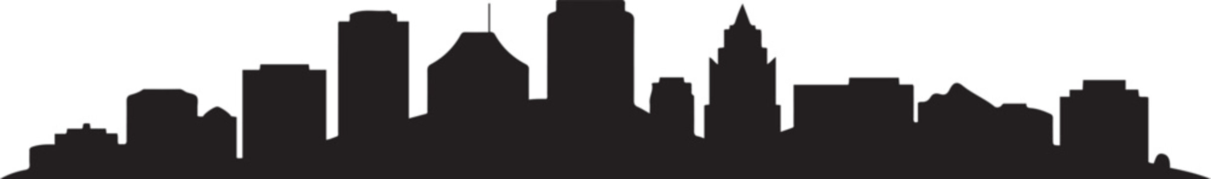 Boise Idaho Skyline Silhouette with Cityscape. design Vector black silhouette