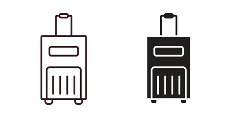 Journey bag icons silhouettes. Vector elements for design.