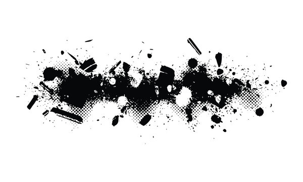Texture black grunge vector art background on white background