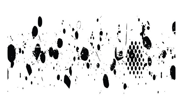 Texture black grunge vector art background on white background