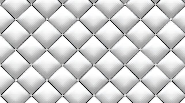 Seamless photo White Diamond Tufted Upholstery Pattern stock image