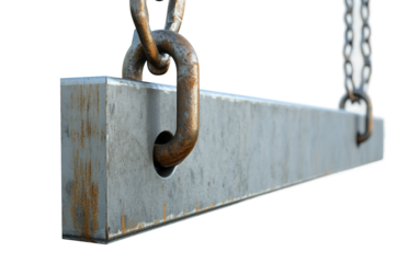 Industrial crane lifting equipment captured in close up emphasizing strength and durability