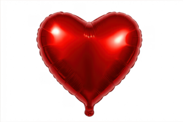 Red heart foil balloon showing celebration of love