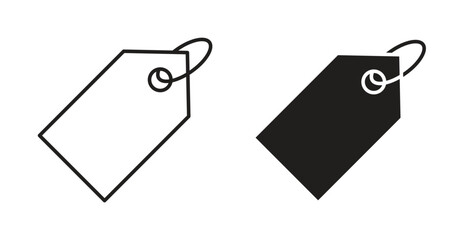 Price tag icons silhouettes. Vector elements for design.