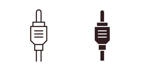 RCA icons silhouettes. Vector elements for design.