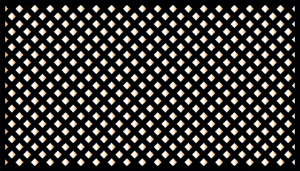 Geometric pattern of diamond shapes creating a textured background with light shining through.