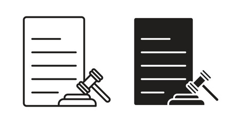 Rule icons silhouettes. Vector elements for design.