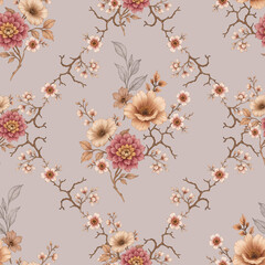 seamless background with flowers