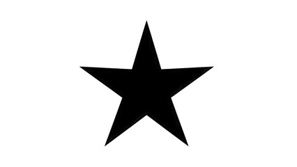 Five Point Star Outline isolated on a transparent background