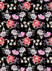 seamless pattern with flowers