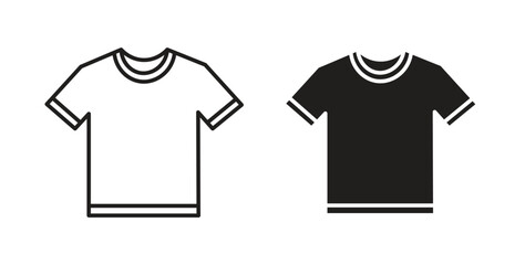 T shirt icons silhouettes. Vector elements for design.