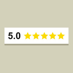 Five stars customer product rating
