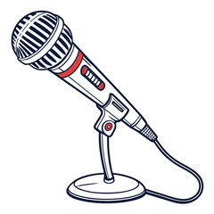 An image of a microphone vector design on a white background 
