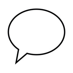 Fototapeta premium Speech bubble. Line blank chat message notification icon vector popup. Flat outline design element for conversation interfaces, social media, business websites, and mobile applications. EPS 10.