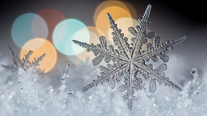 snow christmas decoration on a white background