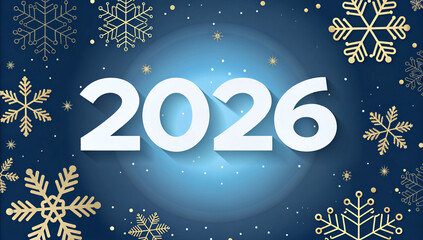 Golden Snowflake New Year 2026