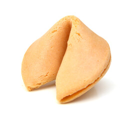 Fortune cookies with blank slip isolated on white background