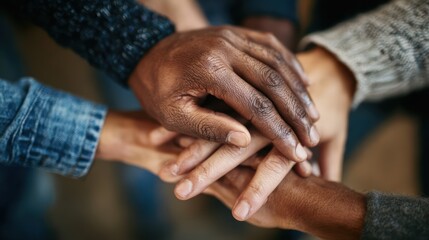 Fototapeta premium Business Partnership: Close-up of Hands Showing Unity and Support