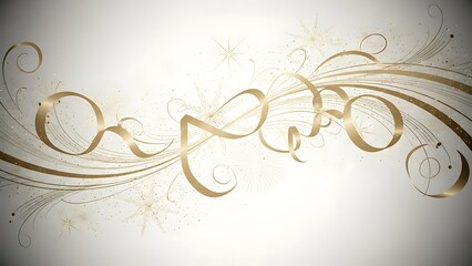 abstract background with golden ornament