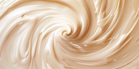 Creamy smooth texture with a gentle swirl pattern, evoking luxury and indulgence.