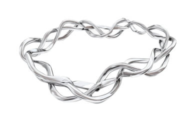 Surreal illustration of paperclips forming the letter D in a creative abstract composition