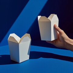 blank  chinese food boxes