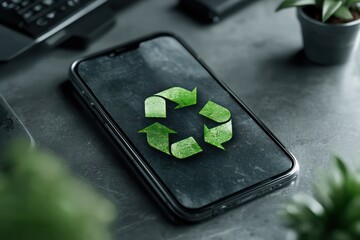 E-Waste Recycling App on Smartphone Screen