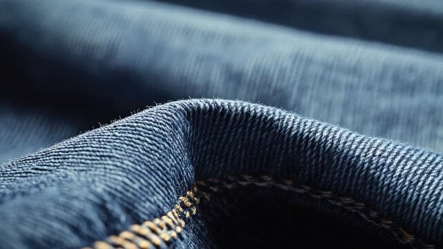 Video A close-up view of a pair of blue jeans with detailed stitching and texture