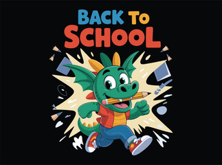 Cute Dinosaur Kids T-Shirt Design Vector, Cartoon Dino Rocket Space Illustration, Roaring T-Rex Cartoon Artwork for Kids, Dinosaur Pirate Character Kids Graphic