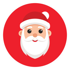 Clean minimalist santa claus logo design