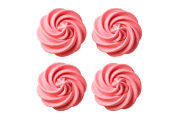 candy isolated on white airy pink marshmallows on a transparent background