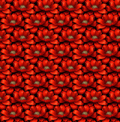 seamless pattern with red hearts