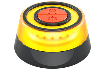 Emergency V16 warning beacon for car breakdown, transparent background