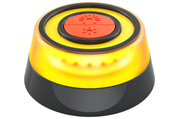 Emergency V16 warning beacon for car breakdown, transparent background