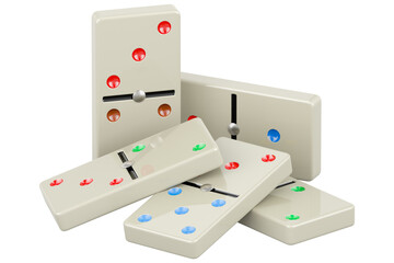 White Domino Tiles, transparent background