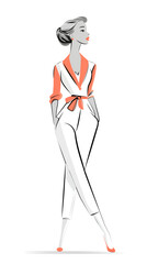  Fashion sketch of a female figure