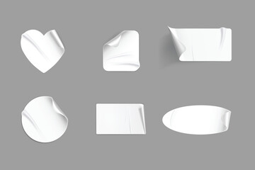 Collection of folded paper mockup shapes for clean presentation and layout design.