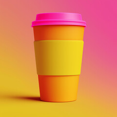 blank colorful coffee cup