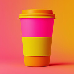 blank colorful coffee cup