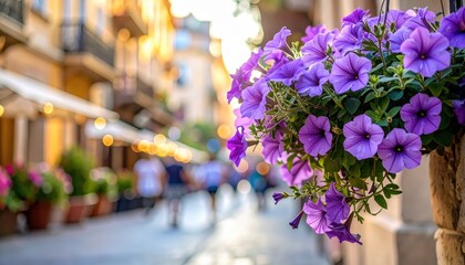 Urban flower adorns city wall with vibrant bloom single bloom brightens urban concrete facade