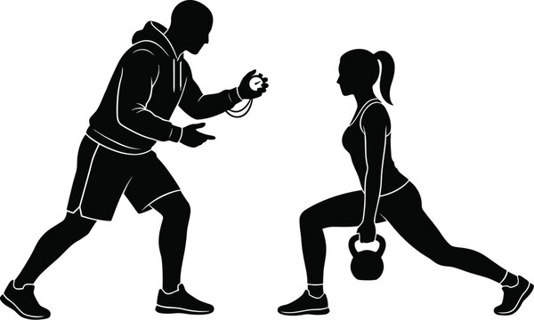 Personal fitness training service vector illustration. - Powered by Adobe
