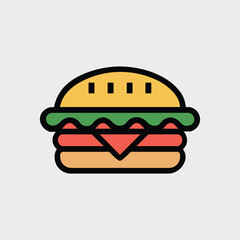 hamburger vector illustration