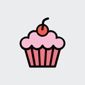 cupcake vector illustration