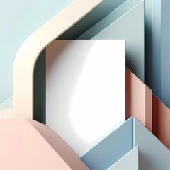 Minimalist Abstract 3D Background Design, render, modern graphic design,Generative AI