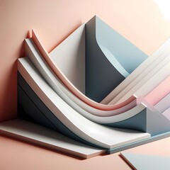 Minimalist Abstract 3D Background Design, render, modern graphic design,Generative AI