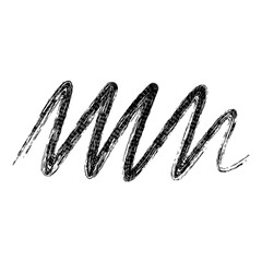 Black wavy hand drawn scribble line abstract sketch