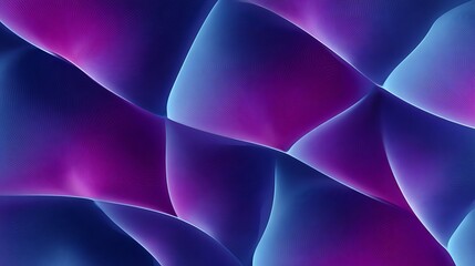Abstract flowing waves of purple and blue light with glowing edges image photo