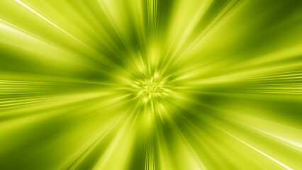dynamic abstract green light rays radiating from a central point creating an energetic visual effect